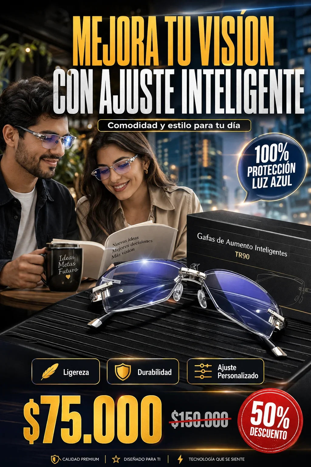 Gafas de aumento Inteligentes TR90